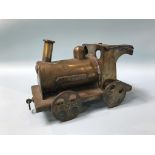 A model brass steam locomotive 'Alan Shaw', 23cm wide