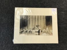 Autograph, original sepia photograph, signed by Louis Armstrong
