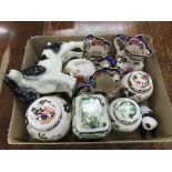 A box of assorted Masons china etc.