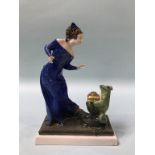 A Rosenthal porcelain group of 'The Princess and the Frog', printed mark, numbered K536, 23cm
