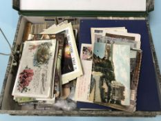 Various postcards and cigarette cards etc.