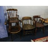 Four various chairs