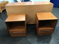 A pair of G Plan teak 'Fresco' bedside cabinets, 45cm wide