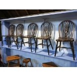 Five Windsor chairs