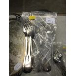 Six silver dessert forks, various dates, weight 9.1oz