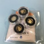 Four 14ct gold coins, total weight 2grams