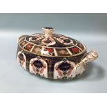 A Royal Crown Derby, 'Old Imari' pattern oval tureen, no 1128