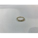A 9ct gold diamond five stone ring