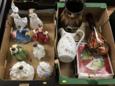 Two trays of assorted, to include Royal Doulton figures