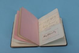 An autograph book, inscribed Gladys Lundy with love from L. Henderson Smith, 27 1904 and G. Lundy