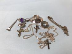 Assorted silver jewellery etc.