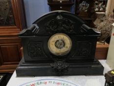 A Victorian slate 8 day mantel clock