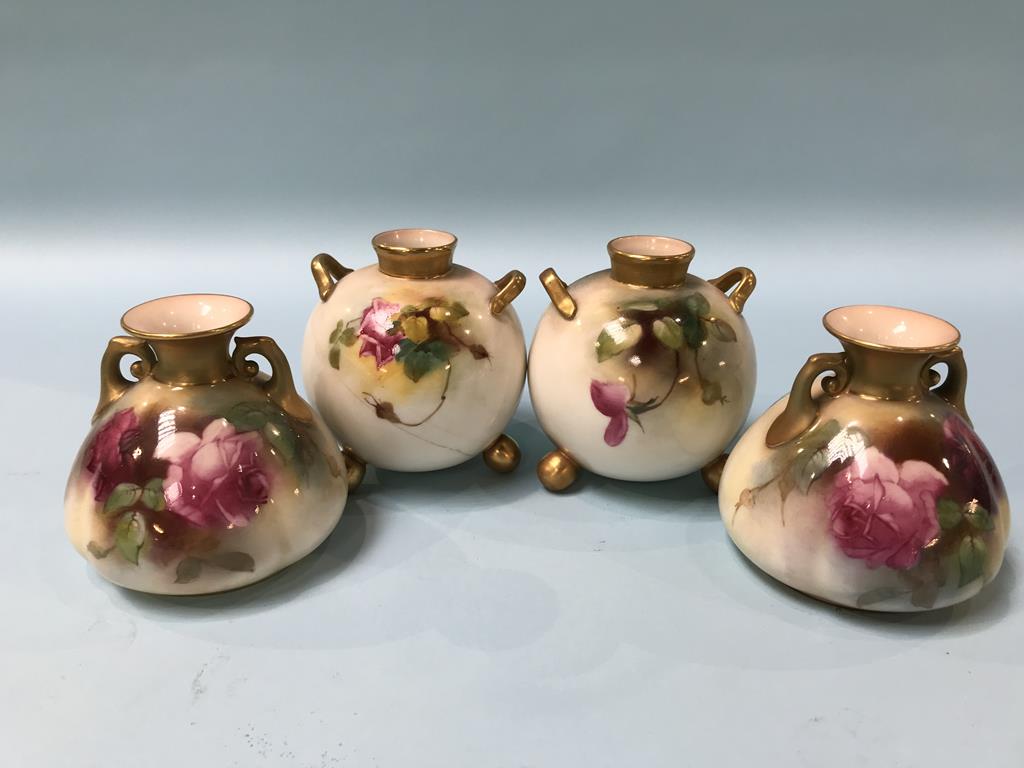 Two pairs of Royal Worcester vases, no's 155 and 415