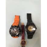 Three various wristwatches, Fossil, Ice and Radley