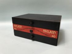 A miniature 'Sylko' sewing chest