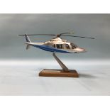 A model of a helicopter