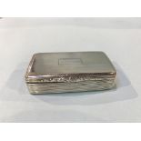 A Georgian silver snuff box, T.S. Birmingham, 1832?, 80g