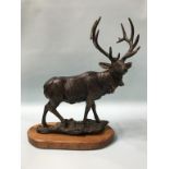 A modern bronze model of a Stag