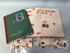 A stamp collection, in two albums