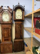 A 19th century long case clock