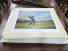 A large quantity of prints, some signed by Gary Player