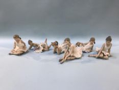 Six Nao ballerina figures