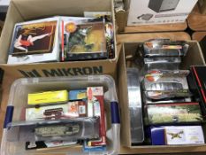 Three boxes of Die Cast toys