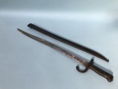 A Continental bayonet and scabbard