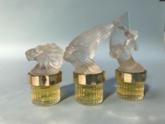 Three bottles of Lalique perfume