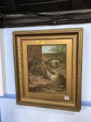 F. B. Shaw, oil on canvas, signed, 'Watermill', 37 x 29cm