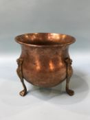 A copper jardiniere taken from obsolete warships, at the Hughes, Bolckow and Co. Ltd yard at Blyth
