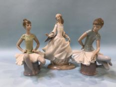 Three Lladro dancers