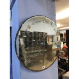 A circular mirror