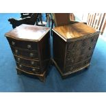 Two small reproduction mahogany chest of drawers