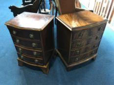 Two small reproduction mahogany chest of drawers