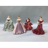 Coalport figurines; 'Royal Premiere', 'Jenny', 'Midnight Masquerade', and 'Scarlett' (4)