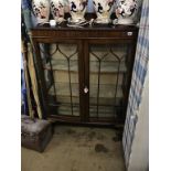 A mahogany china cabinet