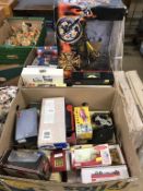 Assorted toys and Die Cast, in two boxes