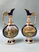 A pair of Royal Crown Derby 'Chatsworth' vases, 26cm height