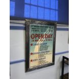 Framed air show poster, 75 x 50cm