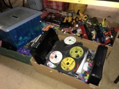 Four boxes of toys and games