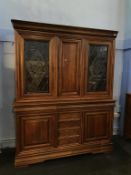 A large reproduction mahogany cabinet
