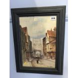 Wilfred Jenkin, watercolour, signed, 'Continental Townscape', 36 x 24cm