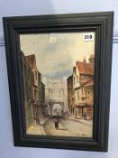 Wilfred Jenkin, watercolour, signed, 'Continental Townscape', 36 x 24cm