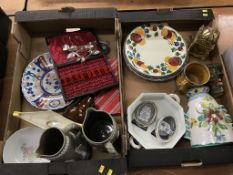 Two boxes of assorted, to include Jasperware etc.