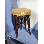 A revolving piano stool