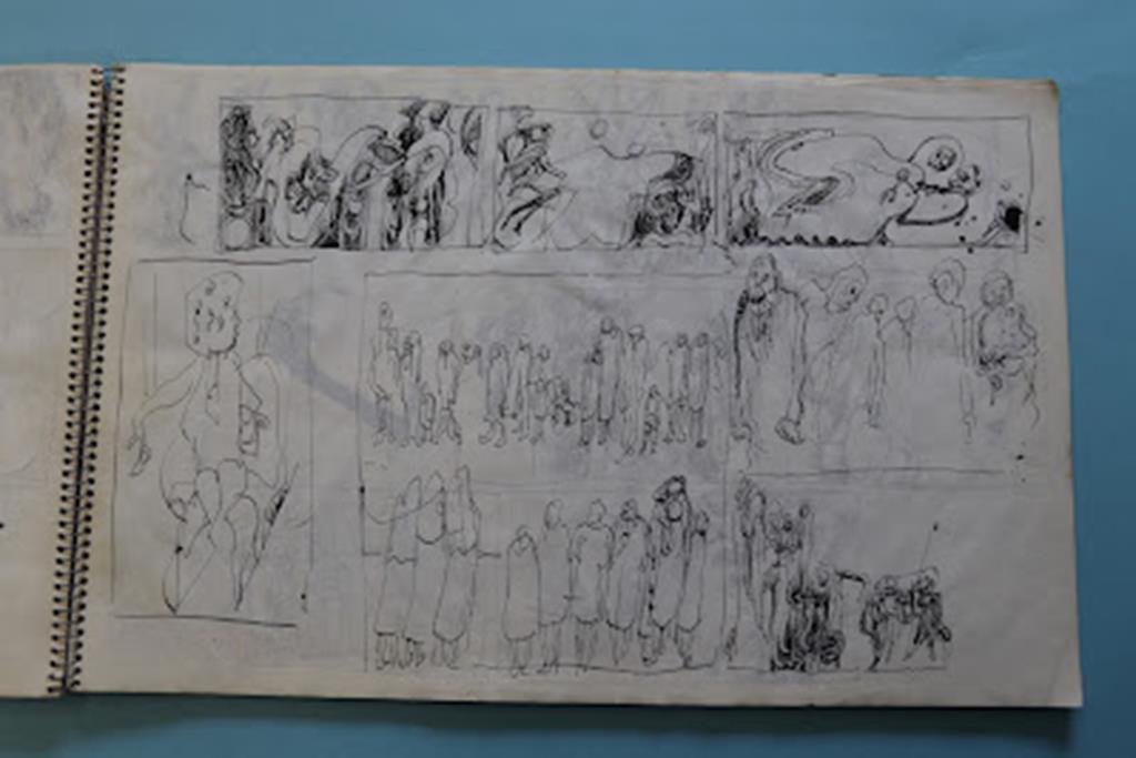 Tom McGuinness (1926-2006). Mixed media; pen and ink, watercolour, felt tip. Signed. A Sketchbook - Image 38 of 63