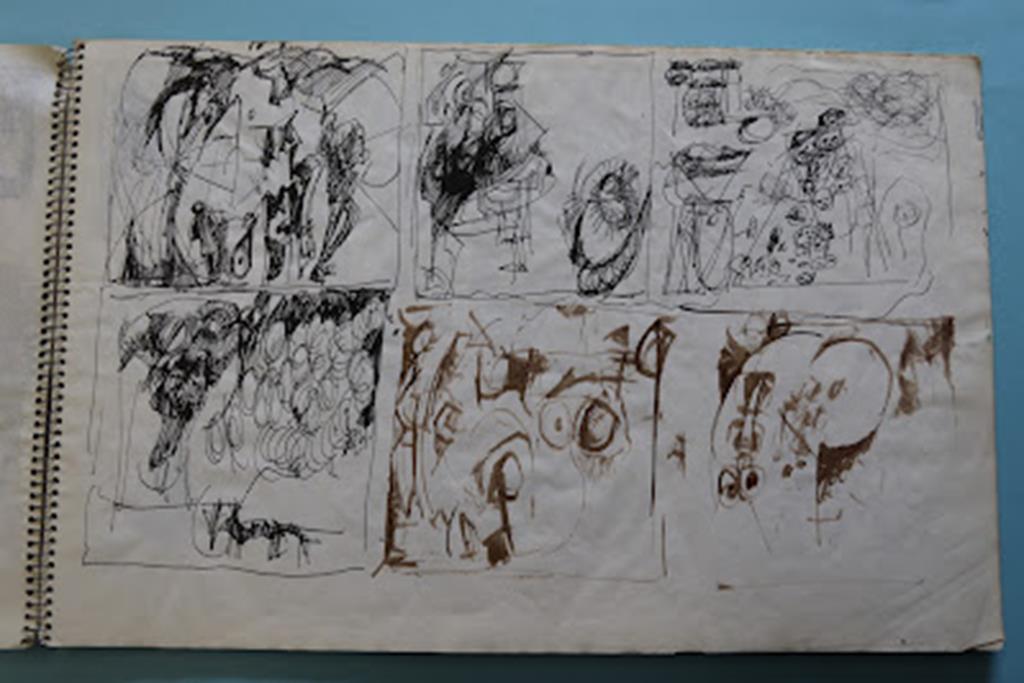 Tom McGuinness (1926-2006). Mixed media; pen and ink, watercolour, felt tip. Signed. A Sketchbook - Image 12 of 63