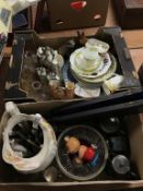 Two boxes of assorted, to include silver plate etc.