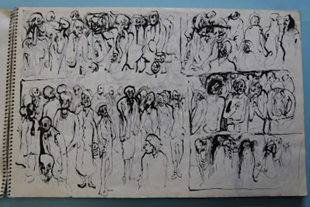 Tom McGuinness (1926-2006). Mixed media; pen and ink, watercolour, felt tip. Signed. A Sketchbook - Image 8 of 63